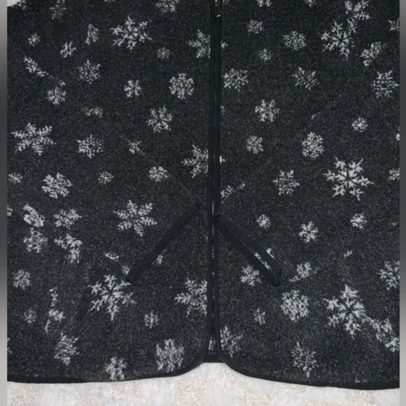 Women’s Eddie Bauer Hooded Snowflake Fleece Jacket • Large - Picture 4 of 16